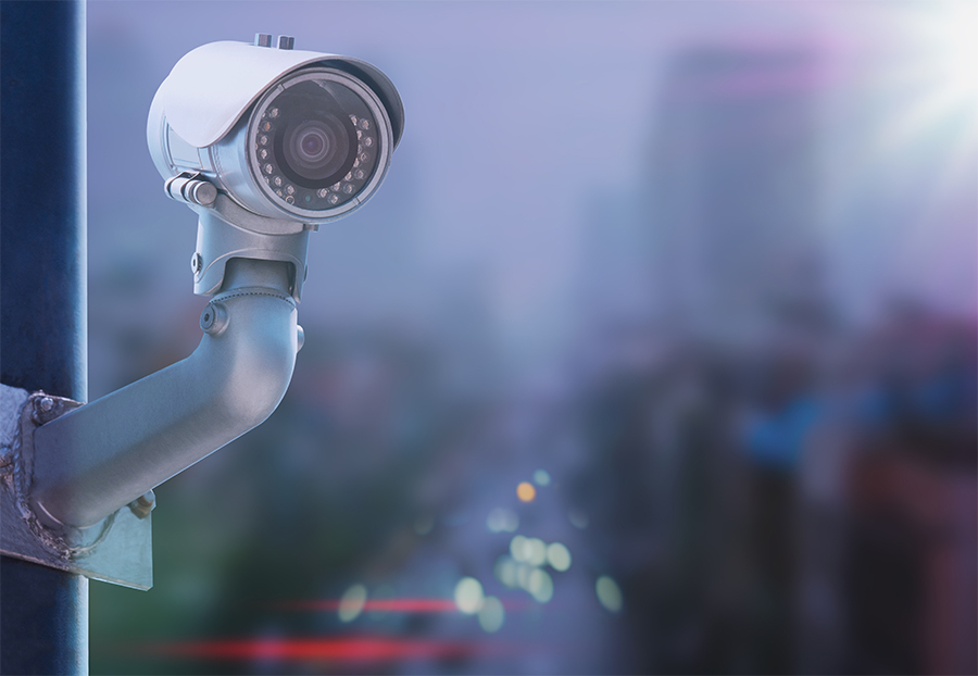 security cctv camera installed indoor.